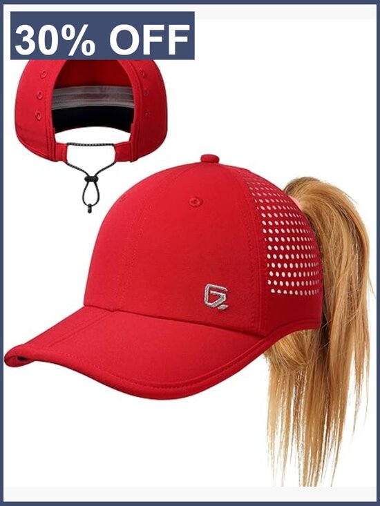 Ponytail Running Hat for Women with Large Hole – Foldable Breathable